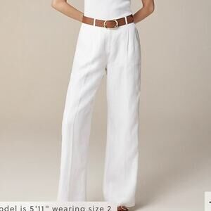 J. Crew White Wide Leg Pants